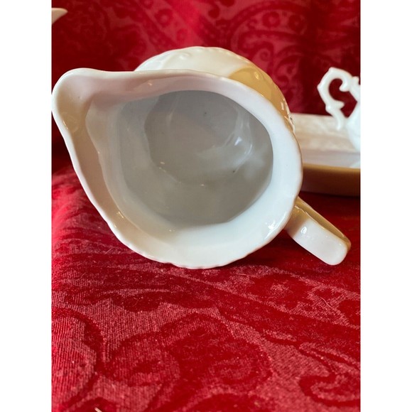 6 piece White Ironstone Tea Set - Picture 7 of 11